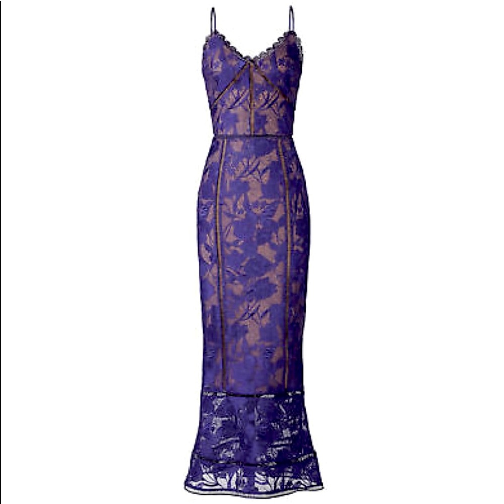 Marchessa Notte Purple Lace Dress Size 4